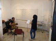 Singing lessons at Madaa Centre. Photo EAPPI/L. Sharpe.