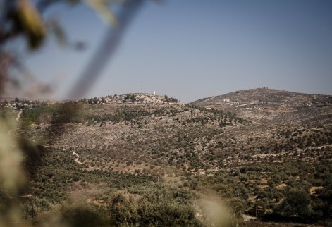 12.10.2016 The illegal settlement Itamar at centre left. Yanoun is located on the other side of the hills to the right. One can see the scattered «outposts» of Itamar. EAPPI-RW (6 of 10).jpg